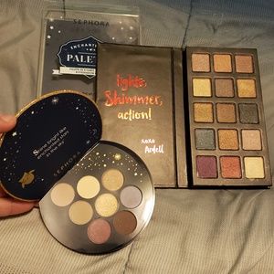 Sephora enchanted sky and Ardell Pro palette.